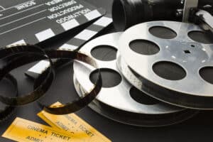 arrangement of cinema objects close up scaled